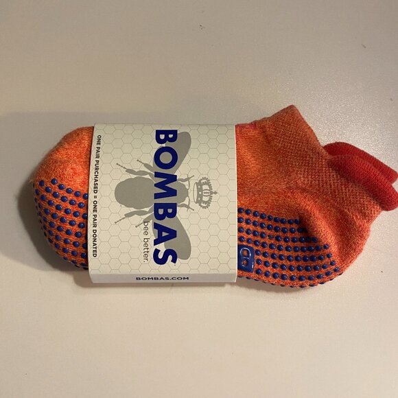 Bombas Women’s Gripper Ankle Socks – Orange/Pink – Size XS/Small – NWT - Picture 1 of 5